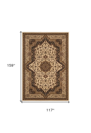 HomeRoots 10' Modern Black Abstract Area Rug - Durable, Stain-Resistant Design for High-Traffic Homes & Style 581789