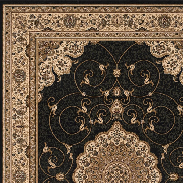 HomeRoots 10' X 13' Black Abstract Area Rug - Modern, Durable Design for High Traffic Spaces & Easy Care! 581790