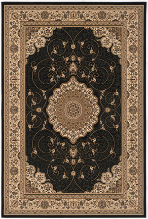 HomeRoots 10' X 13' Black Abstract Area Rug - Modern, Durable Design for High Traffic Spaces & Easy Care! 581790