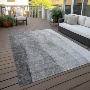 Homeroots 3' Brown And Beige Ombre Washable Indoor Outdoor Area Rug – Stylish, Durable, And Versatile Design 5' X 8' Polyester 581805