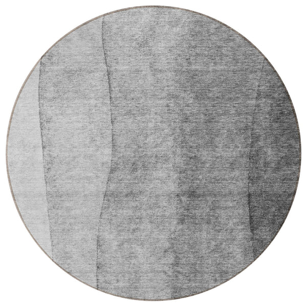 Homeroots 3' Brown And Beige Ombre Washable Indoor Outdoor Area Rug – Stylish, Durable, And Versatile Design 8' Round Polyester 581806