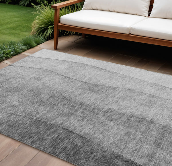 Homeroots 3' Brown And Beige Ombre Washable Indoor Outdoor Area Rug – Stylish, Durable, And Versatile Design 8' X 10' Polyester 581807