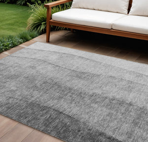 Homeroots 3' Brown And Beige Ombre Washable Indoor Outdoor Area Rug – Stylish, Durable, And Versatile Design 9' X 12' Polyester 581808