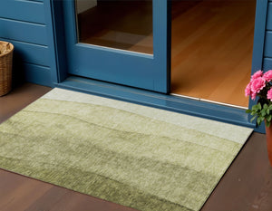 Homeroots 3' Brown And Beige Ombre Washable Indoor Outdoor Area Rug – Stylish, Durable, And Versatile Design 3' X 5' Polyester 581810