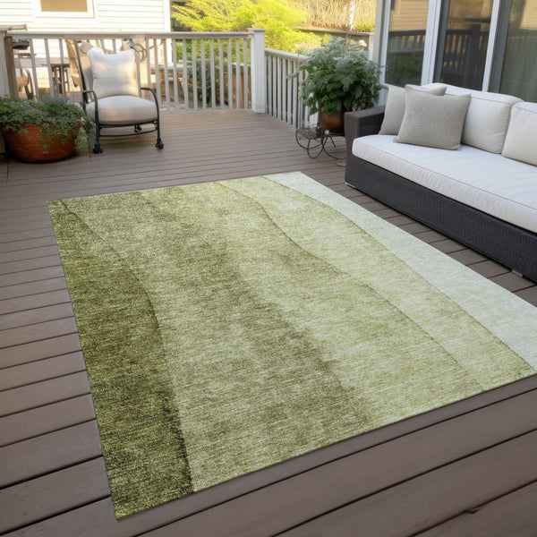 Homeroots 3' Brown And Beige Ombre Washable Indoor Outdoor Area Rug – Stylish, Durable, And Versatile Design 5' X 8' Polyester 581811