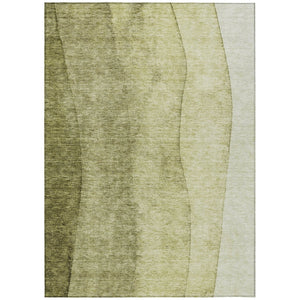 HomeRoots 5' Ombre Indoor Outdoor Area Rug in Olive and Artichoke Green – Durable, Washable, Stylish Solution! 10' X 14' 581815