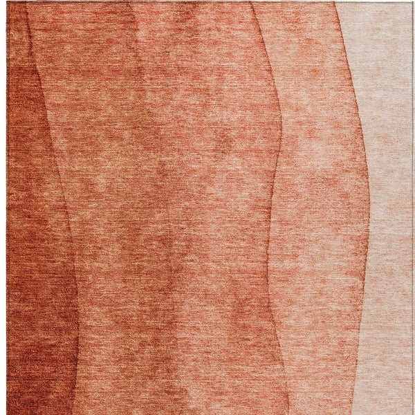 Homeroots 3' Brown And Beige Ombre Washable Indoor Outdoor Area Rug – Stylish, Durable, And Versatile Design 5' X 8' Polyester 581817