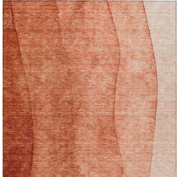 Homeroots 3' Brown And Beige Ombre Washable Indoor Outdoor Area Rug – Stylish, Durable, And Versatile Design 10' X 14' Polyester 581821