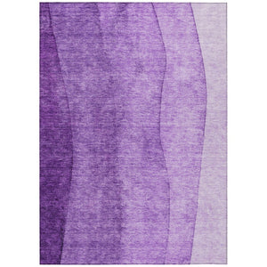 HomeRoots 5' Modern Purple to Lavender Ombre Area Rug - Durable, Machine Washable, Perfect for Indoor & Outdoor Use 5' X 8' 581823