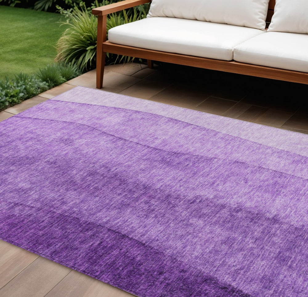 HomeRoots 9' Vibrant Purple and Lavender Ombre Area Rug – Durable, Washable, Ideal for Indoor and Outdoor Use 9' X 12' 581826