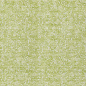 Homeroots 3' Artichoke Green & Ivory Floral Washable Area Rug For Indoor & Outdoor Spaces, Durable Design 3' X 5' Polyester 581840