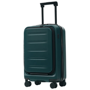 English Elm Luggage 5 Piece Hardside Abs Set with Front Access Carry on and Tsa Spinner Wheels Dark Green N732P391544M