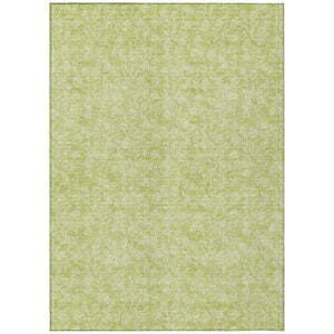 HomeRoots 9' Artichoke Green and Ivory Floral Area Rug - Durable, Washable, Elegant for Indoor and Outdoor Use 9' X 12' 581844
