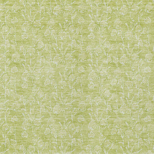 Homeroots 3' Artichoke Green & Ivory Floral Washable Area Rug For Indoor & Outdoor Spaces, Durable Design 9' X 12' Polyester 581844