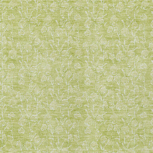 Homeroots 3' Artichoke Green & Ivory Floral Washable Area Rug For Indoor & Outdoor Spaces, Durable Design 10' X 14' Polyester 581845