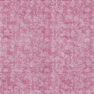 Homeroots 3' Artichoke Green & Ivory Floral Washable Area Rug For Indoor & Outdoor Spaces, Durable Design 5' X 8' Polyester 581853