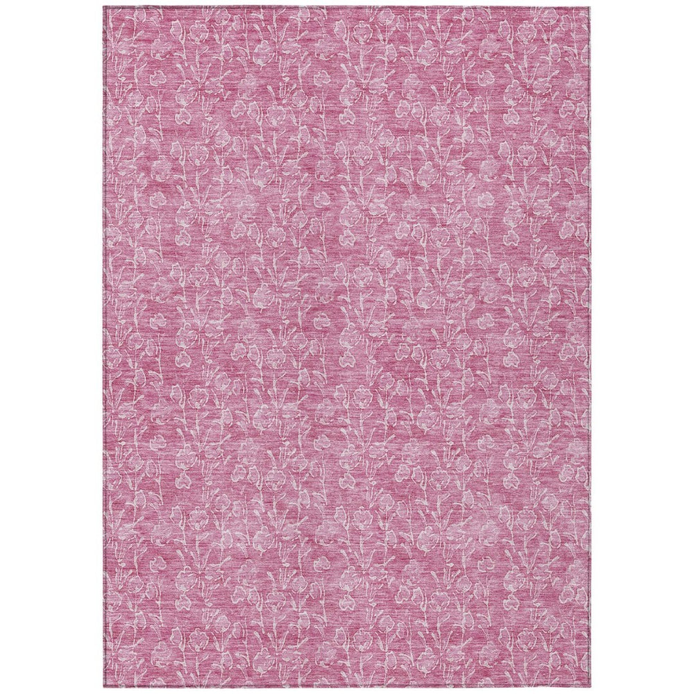 HomeRoots 9' Blush and Ivory Floral Area Rug - Durable, Washable Design for Indoor and Outdoor Spaces 9' X 12' 581856