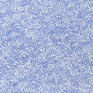 Homeroots 3' Artichoke Green & Ivory Floral Washable Area Rug For Indoor & Outdoor Spaces, Durable Design 8' Round Polyester 581860