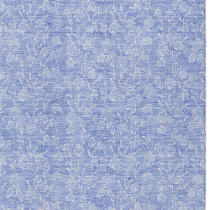 Homeroots 3' Artichoke Green & Ivory Floral Washable Area Rug For Indoor & Outdoor Spaces, Durable Design 8' X 10' Polyester 581861