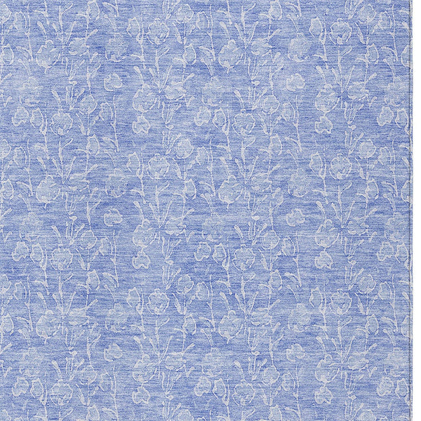 Homeroots 3' Artichoke Green & Ivory Floral Washable Area Rug For Indoor & Outdoor Spaces, Durable Design 8' X 10' Polyester 581861