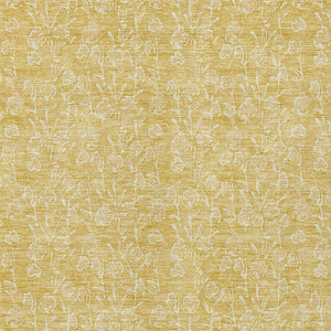 Homeroots 3' Artichoke Green & Ivory Floral Washable Area Rug For Indoor & Outdoor Spaces, Durable Design 3' X 5' Polyester 581864