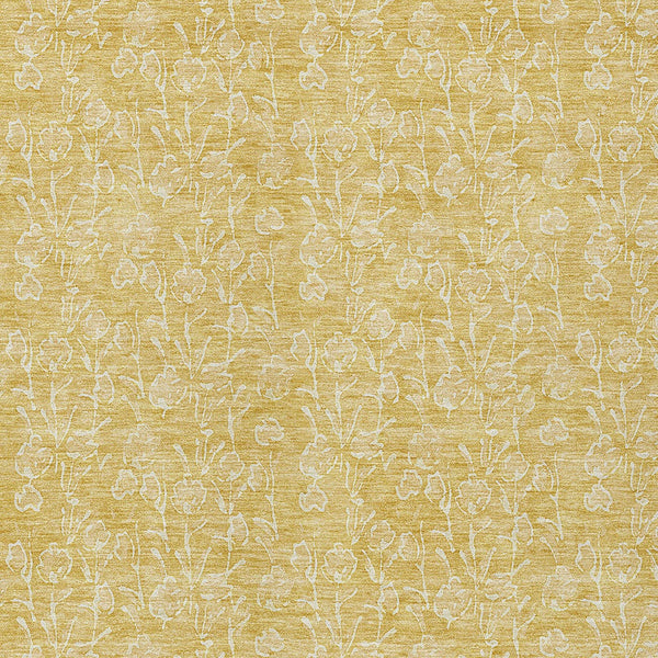 Homeroots 3' Artichoke Green & Ivory Floral Washable Area Rug For Indoor & Outdoor Spaces, Durable Design 5' X 8' Polyester 581865