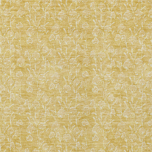 Homeroots 3' Artichoke Green & Ivory Floral Washable Area Rug For Indoor & Outdoor Spaces, Durable Design 8' X 10' Polyester 581867