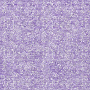 Homeroots 3' Artichoke Green & Ivory Floral Washable Area Rug For Indoor & Outdoor Spaces, Durable Design 8' X 10' Polyester 581873