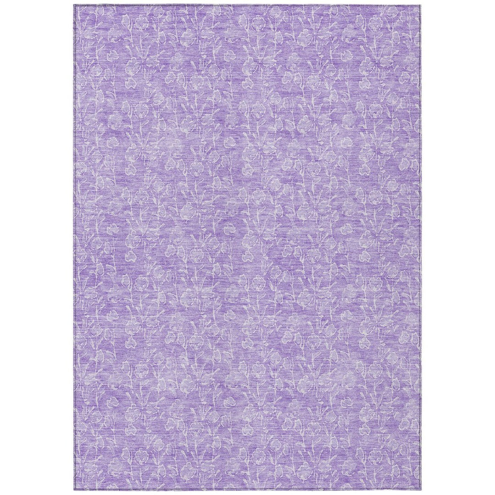 HomeRoots 9' Lilac and Ivory Floral Area Rug - Stylish, Washable Design Perfect for Indoor and Outdoor Spaces 9' X 12' 581874