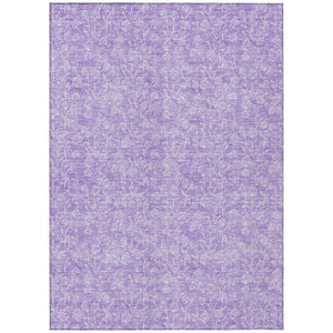 HomeRoots 9' Lilac and Ivory Floral Area Rug - Stylish, Washable Design Perfect for Indoor and Outdoor Spaces 9' X 12' 581874