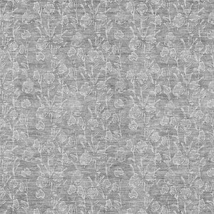 Homeroots 3' Artichoke Green & Ivory Floral Washable Area Rug For Indoor & Outdoor Spaces, Durable Design 5' X 8' Polyester 581877