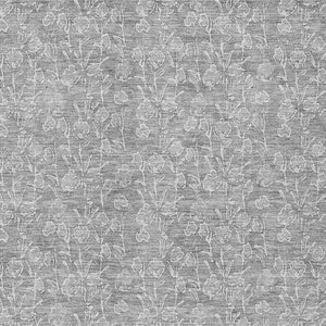 Homeroots 3' Artichoke Green & Ivory Floral Washable Area Rug For Indoor & Outdoor Spaces, Durable Design 8' X 10' Polyester 581879