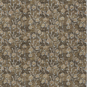 Homeroots 3' Brown Floral Washable Area Rug - Stylish Indoor Outdoor Carpet For High Traffic Spaces & More 9' X 12' Polyester 581892