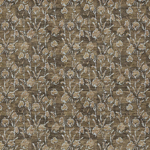 Homeroots 3' Brown Floral Washable Area Rug - Stylish Indoor Outdoor Carpet For High Traffic Spaces & More 10' X 14' Polyester 581893