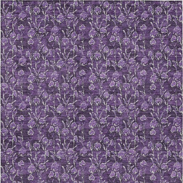 Homeroots 3' Brown Floral Washable Area Rug - Stylish Indoor Outdoor Carpet For High Traffic Spaces & More 8' X 10' Polyester 581921