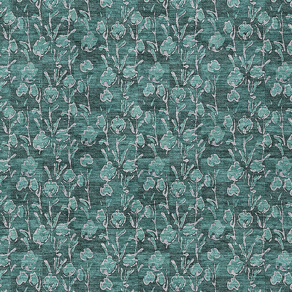 Homeroots 3' Brown Floral Washable Area Rug - Stylish Indoor Outdoor Carpet For High Traffic Spaces & More 3' X 5' Polyester 581924