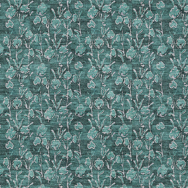 Homeroots 3' Brown Floral Washable Area Rug - Stylish Indoor Outdoor Carpet For High Traffic Spaces & More 5' X 8' Polyester 581925