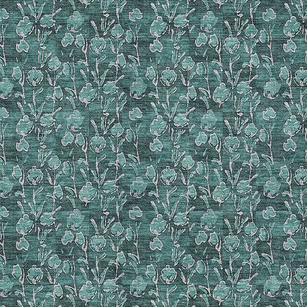 Homeroots 3' Brown Floral Washable Area Rug - Stylish Indoor Outdoor Carpet For High Traffic Spaces & More 8' X 10' Polyester 581927