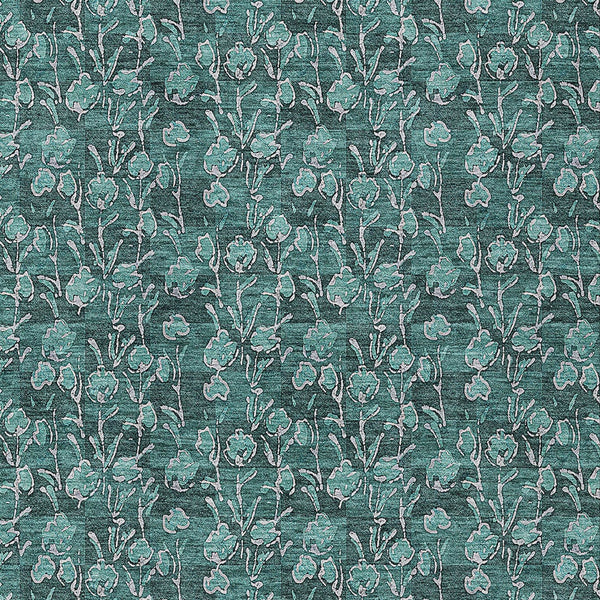 Homeroots 3' Brown Floral Washable Area Rug - Stylish Indoor Outdoor Carpet For High Traffic Spaces & More 9' X 12' Polyester 581928