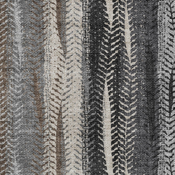 Homeroots 3' Stylish Botanical Leaves Indoor Outdoor Area Rug - Durable, Washable, And Versatile For Any Space 9' X 12' Polyester 581934