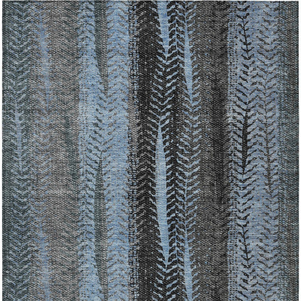 Homeroots 3' Stylish Botanical Leaves Indoor Outdoor Area Rug - Durable, Washable, And Versatile For Any Space 3' X 5' Polyester 581936