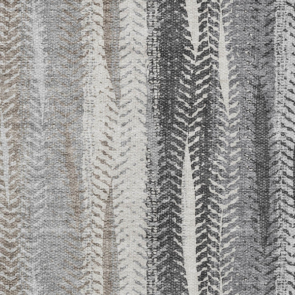 Homeroots 3' Stylish Botanical Leaves Indoor Outdoor Area Rug - Durable, Washable, And Versatile For Any Space 9' X 12' Polyester 581946