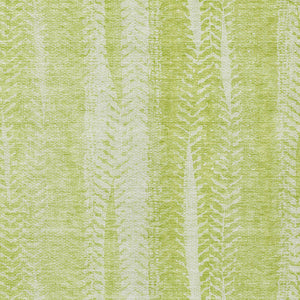 Homeroots 3' Indoor Outdoor Area Rug In Artichoke Green With Elegant Botanical Leaves - Washable & Durable Design 3' X 5' Polyester 581954