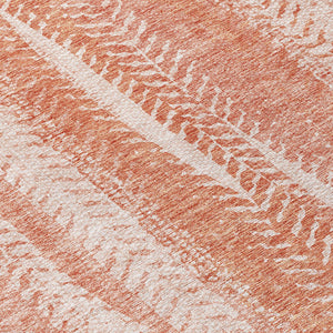 Homeroots 3' Indoor Outdoor Area Rug In Artichoke Green With Elegant Botanical Leaves - Washable & Durable Design 5' X 8' Polyester 581973