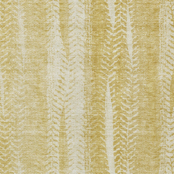 Homeroots 3' Indoor Outdoor Area Rug In Artichoke Green With Elegant Botanical Leaves - Washable & Durable Design 3' X 5' Polyester 581978