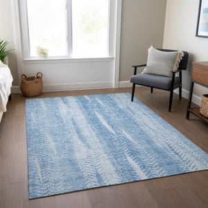 Homeroots 3' Indoor Outdoor Area Rug In Artichoke Green With Elegant Botanical Leaves - Washable & Durable Design 10' X 14' Polyester 581989