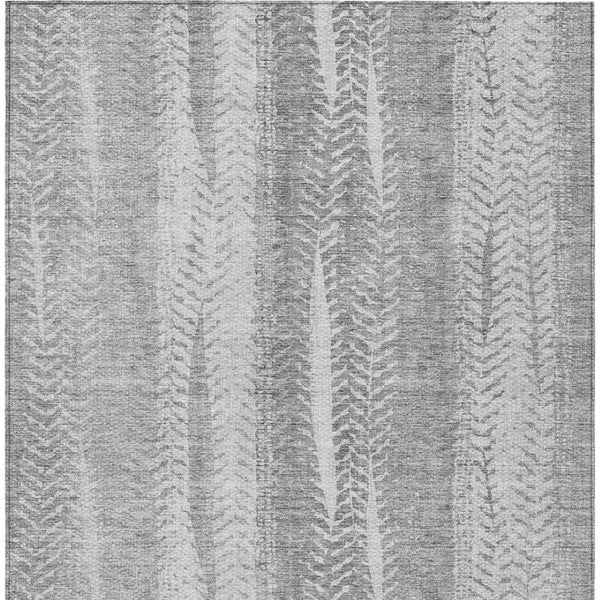 Homeroots 3' Indoor Outdoor Area Rug In Artichoke Green With Elegant Botanical Leaves - Washable & Durable Design 10' X 14' Polyester 581995