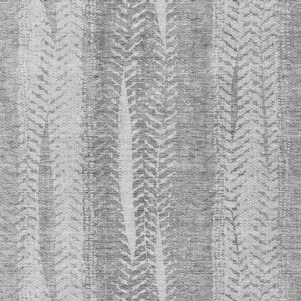 Homeroots 3' Indoor Outdoor Area Rug In Artichoke Green With Elegant Botanical Leaves - Washable & Durable Design 10' X 14' Polyester 581995