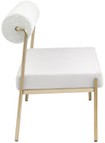 Carly Cream Vegan Leather Bench 581Cream Meridian Furniture