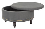 OSP Home Furnishings Augusta storage Ottoman Charcoal